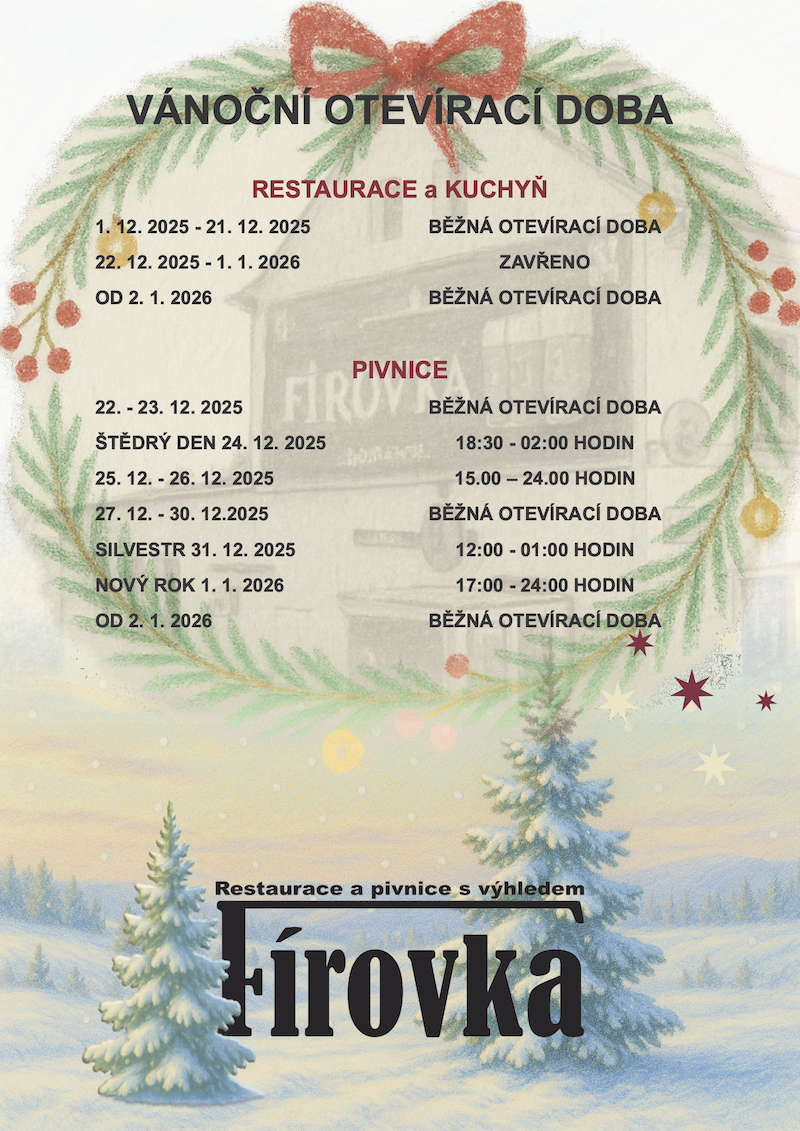 Otevírací doba - Vánoce 2025